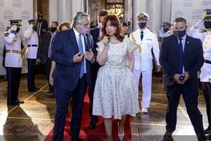 Alberto Fernández y Cristina Kirchner en la apertura de las sesiones ordinarias