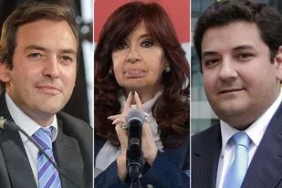 Martín Soria, Cristina Kirchner y Juan Martín Mena