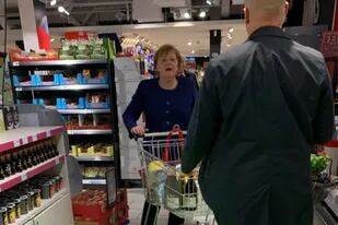 Merkel, de compras, cuando era canciller