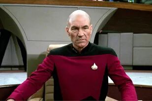 Patrick Stewart como el capitán Jean Luc Picard en Star Trek: la nueva generación