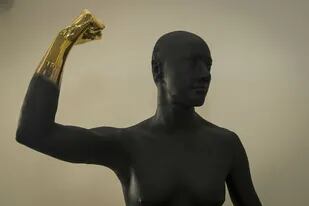 Detalle de Trans, escultura ganadora del primer premio especial otorgado a la categoría Impresión 3D. Realizada por el colectivo de artistas Viento dorado