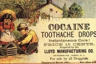 Una publicidad de 1885 promocionando caramelos de cocaína para eliminar el dolor de muelas