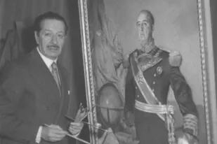 Gabriel Morcillo, pintor español, y su retrato de Franco