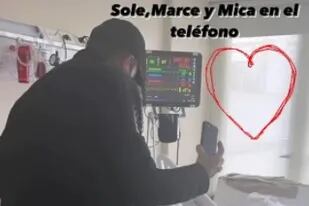 La pareja fue al Sanatorio de la Trinidad de Palermo a darle su apoyo a la expareja del conductor y padre de sus hijas, Micaela y Candelaria, y compartió el momento en redes