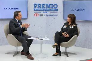 José Del Rio, director de Contenidos del Grupo LA NACION y Patricia Bindi, directora Banca Empresas de HSBC Argentina