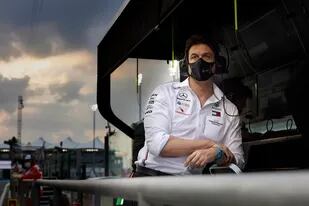 Toto Wolff durante el Gran Premio de Abu Dhabi, 2020
