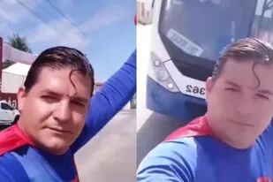 Luis Ribeiro de Andrade, quiso imitar a Superman parando un colectivo con su mano y no lo consiguió