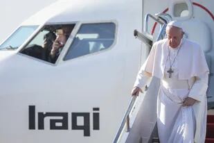 El Papa, durante su más reciente gira, en Irak