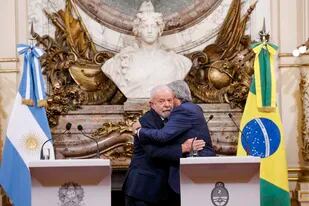El presidente Alberto Fernández recibe al presidente de Brasil Luiz Inácio “Lula” da Silva, en la primera visita como presidente