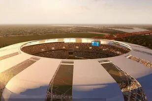El render del estadio que se busca construir en Santiago del Estero