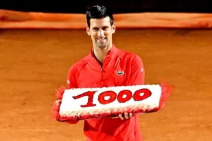 La torta que consigna los 1000 triunfos en el ATP Tour: otra marca increíble de Djokovic tras llegar a la final del Masters 1000 de Roma