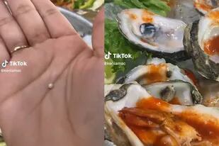 Una mujer comía mariscos en Dallas, Texas, y encontró una perla