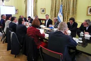 Macri encabezó una reunión de gabinete, ayer, tras regresar de Suiza