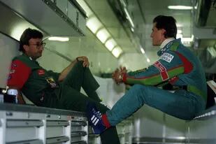 Eddie Jordan y Michael Schumacher, socios en el comienzo de la aventura de Schumy en la Fórmula 1