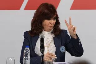 Cristina Kirchner, hace dos meses, en un acto de la CTA que encabeza Hugo Yasky