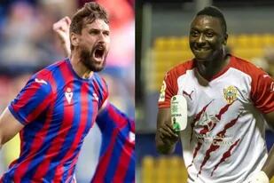 28/05/2022 Fernando Llorente y Umar Sadiq, jugadores de Eibar y Almería DEPORTES LALIGA/EP