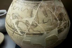 Una vasija hallada en Santorcaz, cerca de Madrid, fabricada hace unos 2000 años