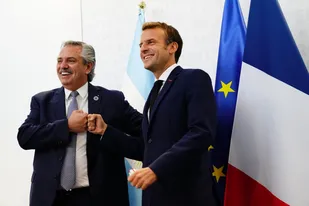 Alberto Fernández y Emmanuel Macron