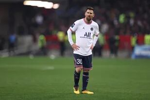 Lionel Messi, durante el último partido de PSG: derrota ante Niza