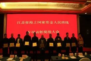 Los 11 pescadores galardonados en Jiangsu