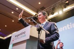 El gobernador de Chaco, Jorge Capitanich, hoy en la presentación de su libro "Argentina merece más"