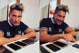 La divertida explicación de Luciano el Tirri a Marcelo Tinelli de por qué utiliza ¡4 teléfonos celulares!