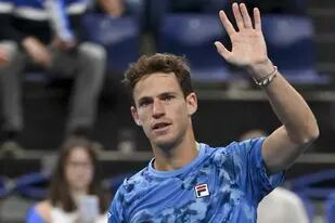 Diego Schwartzman celebró su victoria sobre Andy Murray (AFP)