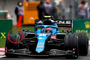 El desgaste en los neumáticos de Esteban Ocon en el GP de Turquía