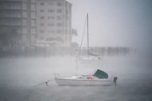 El impacto del huracán Ian en la costa de Sarasota, Florida. (Sean Rayford/Getty Images/AFP)