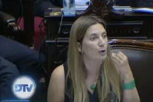 Silvia Lospennato durante su discurso en la Cámara de diputados