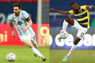 Lionel Messi y Enner Valencia, piezas importantes de la Argentina y Ecuador, que se enfrentarán por un lugar en la semifinal del martes próximo por la Copa América en Brasil.