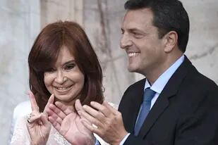 La vicepresidenta Cristina Fernandez de Kirchner y el ministro de economía Sergio Massa