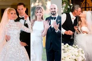 Ceremonias íntimas, celebraciones familiares o fiestas fastuosas al aire libre; así fueron los casamientos de los famosos en 2021