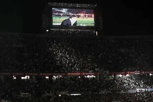 La emoción de Marcelo Gallardo, entrenador de River, durante los festejos por el tercer aniversario de la final de la Copa Libertadores 2018.