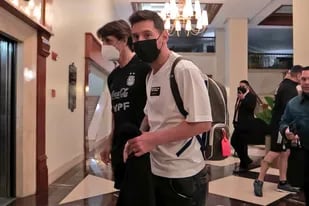 Después de su debut en PSG, Lionel Messi se sumó a la delegación argentina