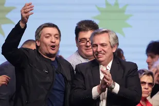 El Presidente junto a Máximo Kirchner, en tiempos sin roces