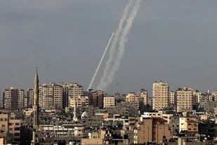 Misiles lanzados hoy desde la Franja de Gaza contra territorio israelí