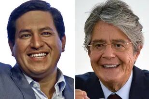 Los candidatos presidenciales de Ecuador Andrés Arauz y Guillermo Lasso