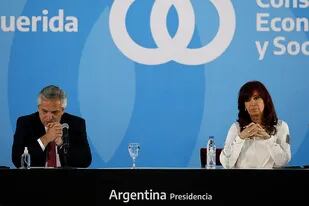 El presidente Alberto Fernández y la vice Cristina Kirchner, en un acto este año en la Casa Rosada.
