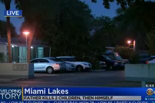 Un padre asesinó a sus dos hijos y luego se suicidó en Miami Lakes anoche (Captura de pantalla de CBS)