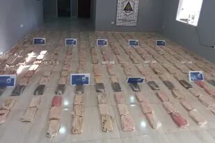 Los 485 kilos de cocaína secuestrados a un clan peruano