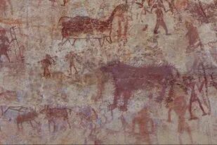 Los artistas del valle del Betwa pintaron animales, signos y dibujos antropomórficos de cazadores y danzantes