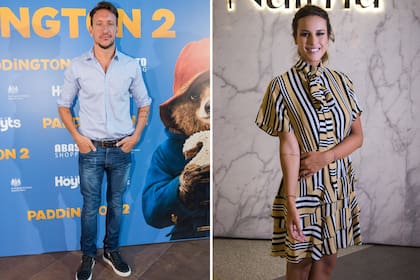 Nicolás Vázquez, muy clásico en el estreno de Paddington 2, y Luli Fernández, con un vestido corto a rayas en la presentación de la última colección de NAIMA