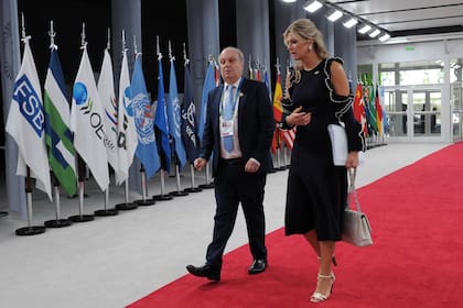 A su ingreso a la Cumbre del G20, junto a Hernán Lombardi, Titular del Sistema Federal de Medios y Contenidos Públicos de la República Argentina.