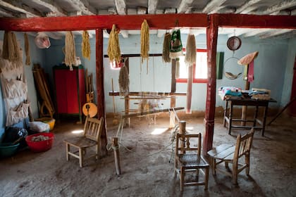 Escuelita de telar de la Asociación Adobe, en Blanca Pozo.