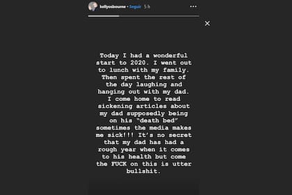 Ozzy Osbourne: su hija Kelly niega que su padre esté "en su lecho de muerte"