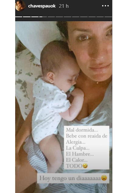 Paula Chaves comparte su lucha diaria por tener una dieta acorde al APVL que padece su hija