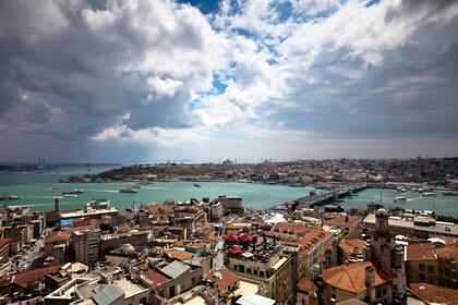 Vista de la ciudad de Estambul desde la torre Galata.