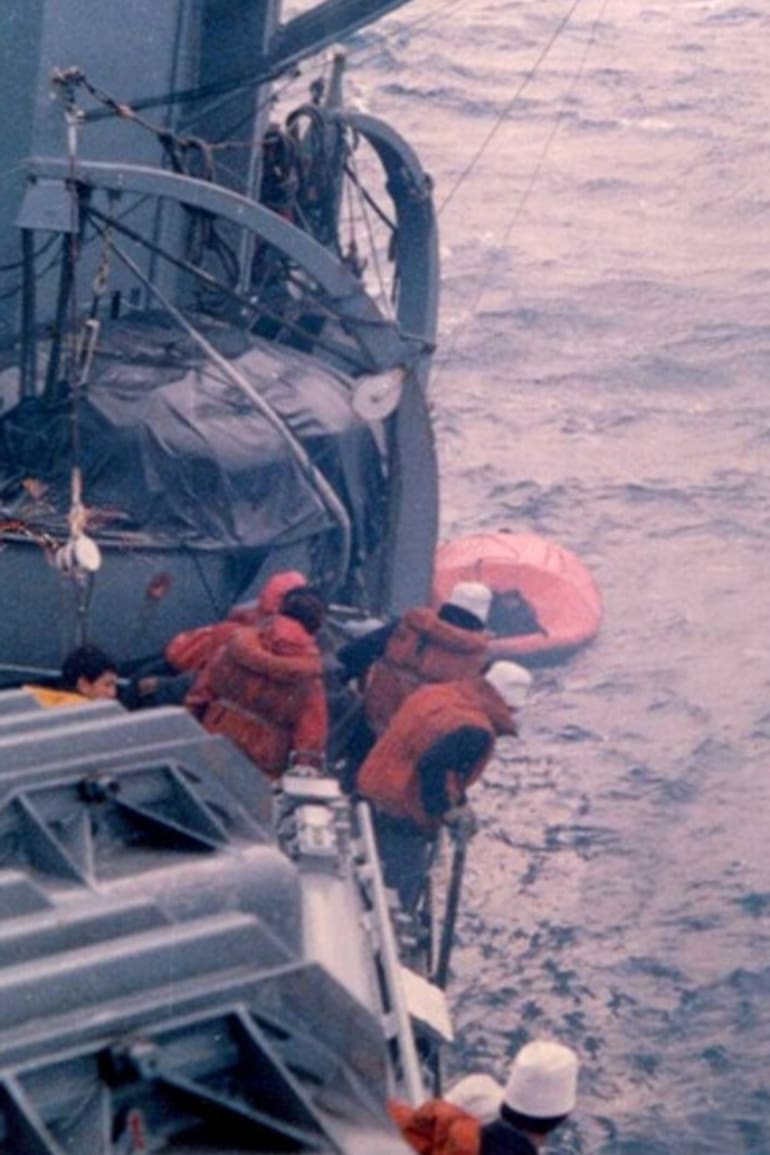 Los 770 náufragos del crucero ARA General Belgrano fueron rescatados el 3 y 4 de mayo en el Océano Atlántico