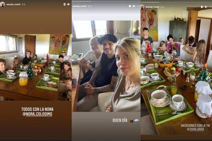 Wanda Nara celebró Navidad junto a toda su familia en la Argentina
